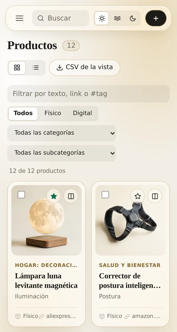 Winner Vault on a phone: the same product gallery in two columns, with search, filters, and product cards.